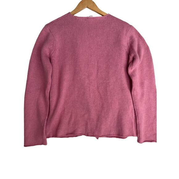 NWT MEDIUM Access Liz Claiborne Rose Pink Open Angora Blend Cardigan Sweater - Picture 7 of 9